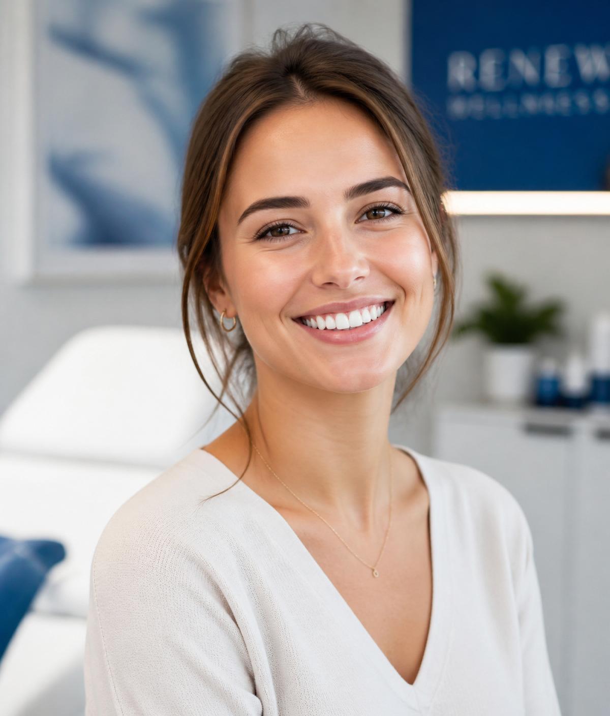 Smiling Dripology client after a wellness treatment